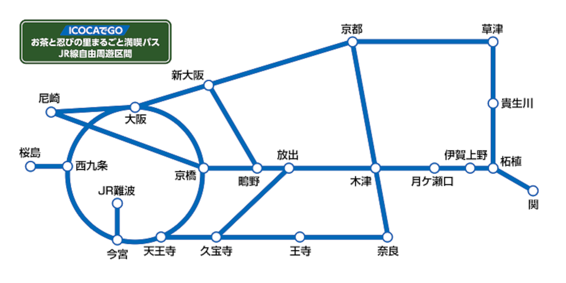 JR線の自由周遊区間