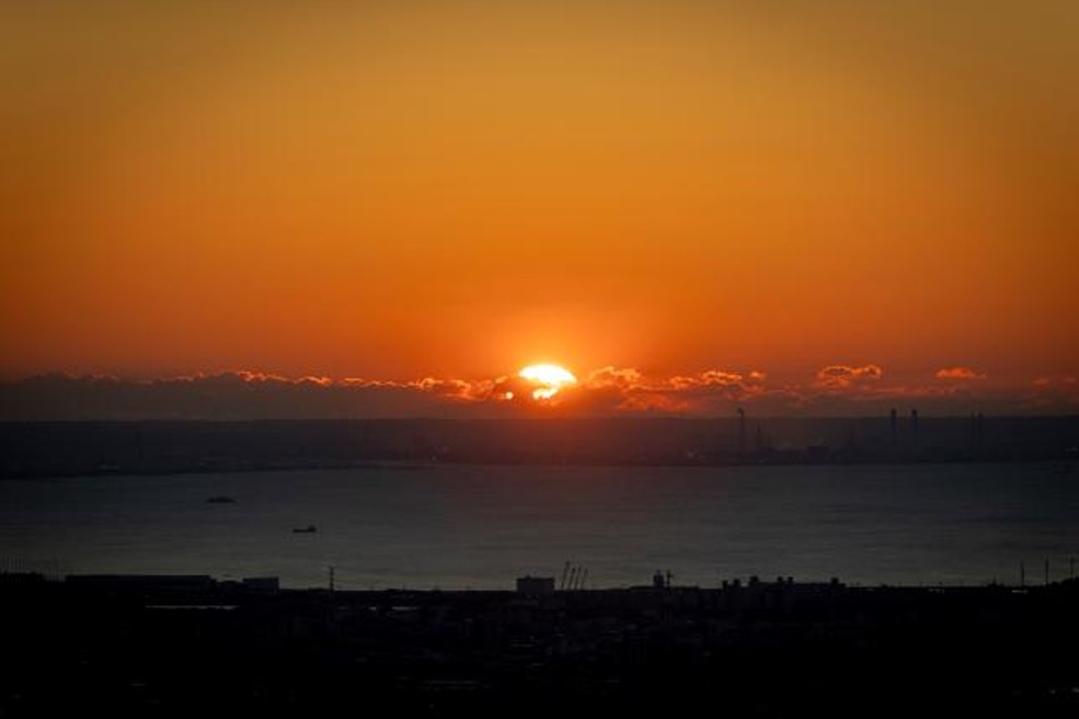 展望台からの初日の出（2025年のもの）