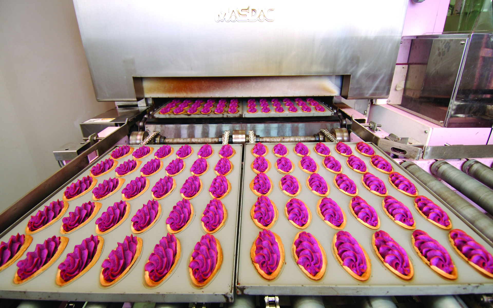 3rd Place: Okashigoten Yomitan Main Store. Get a close-up view of the production process for their famous "Beni-imo" (purple sweet potato) tarts.