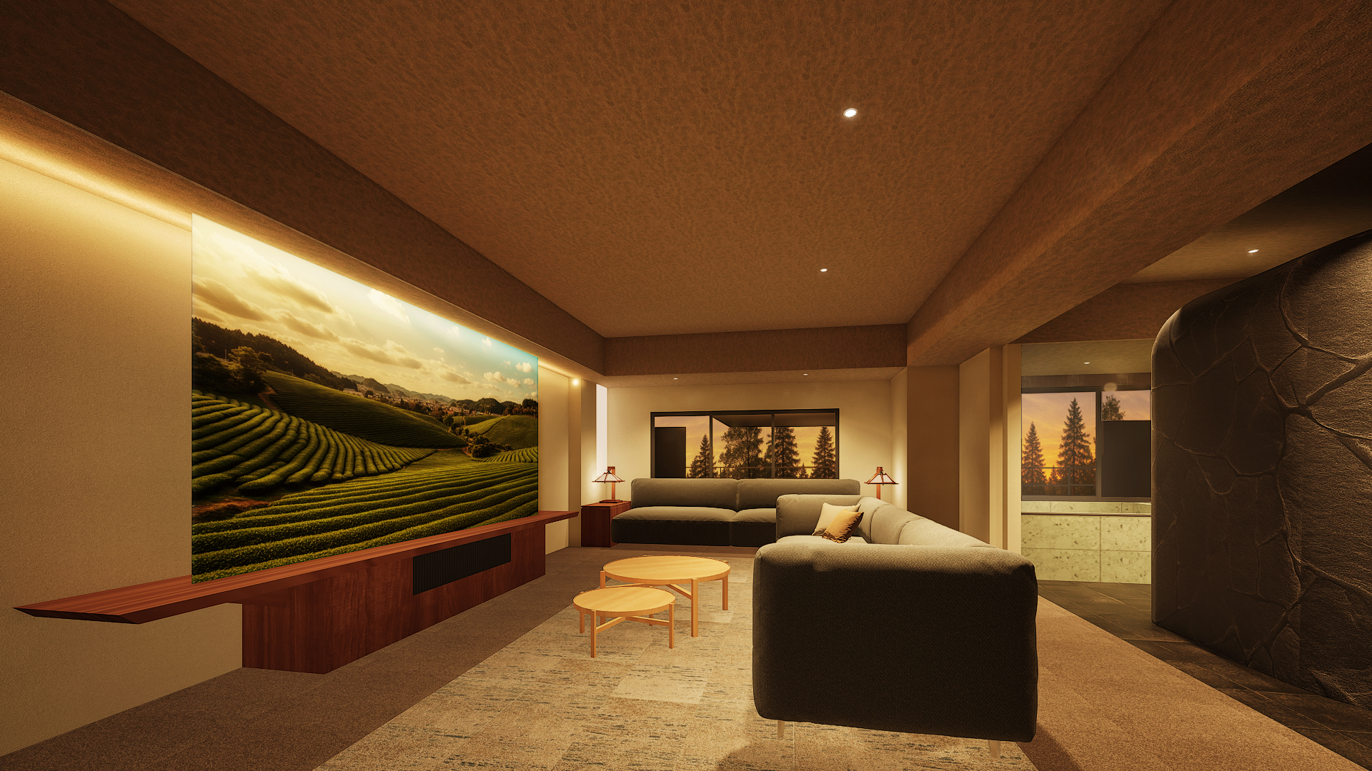 宿で最大の客室の広さ145m<span class="em sup">2</span>にプライベートサウナを配した「インペリアル サウナテラススイート -碧-」