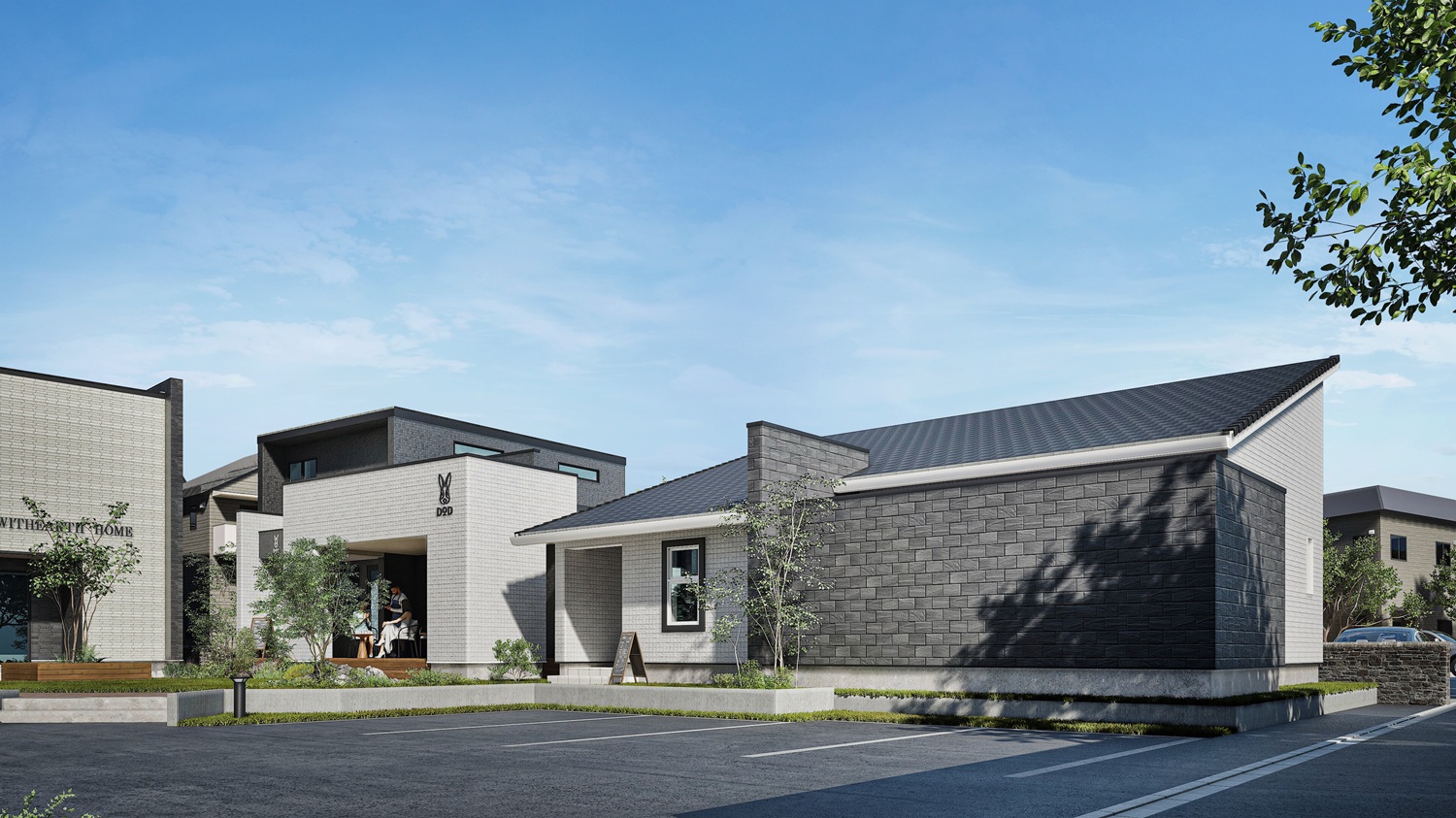 カフェ、宿泊施設の完成イメージ