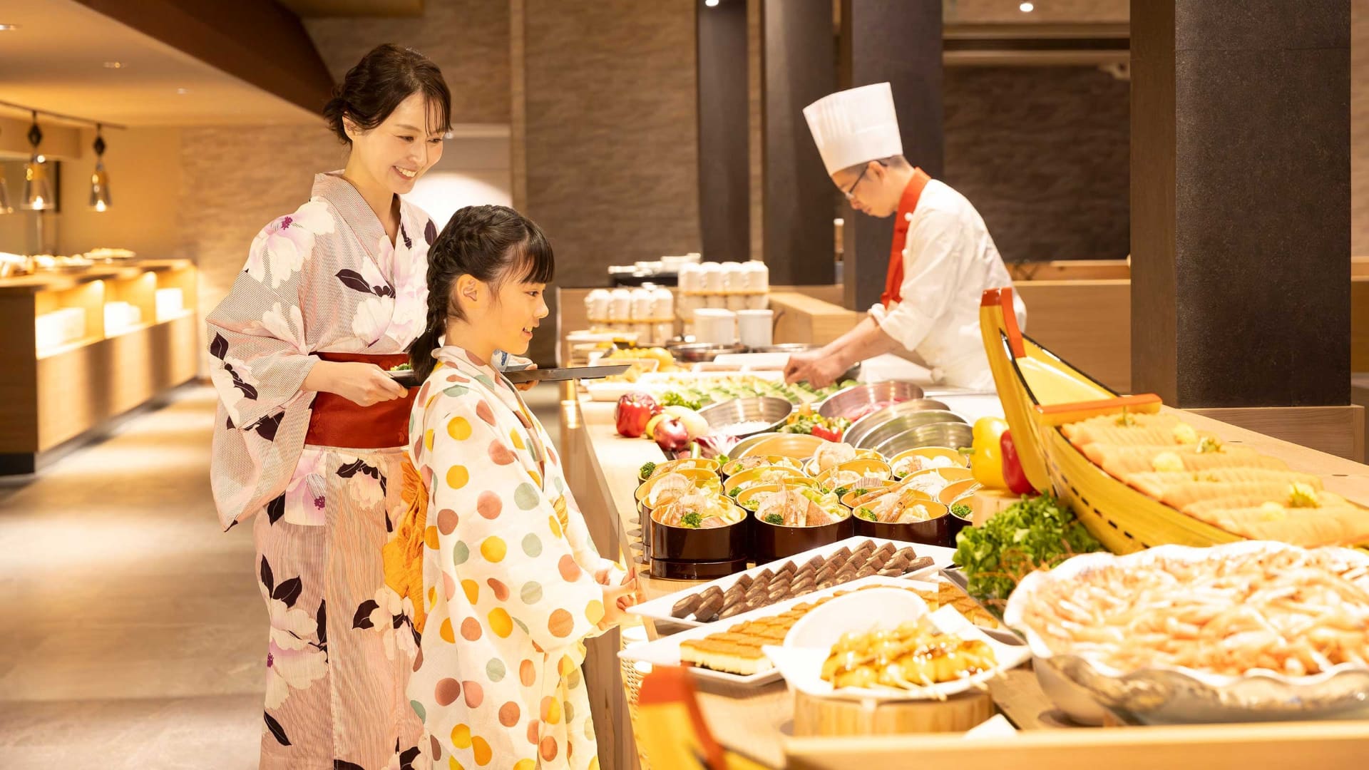 夕食と朝食はプレミアムバイキング