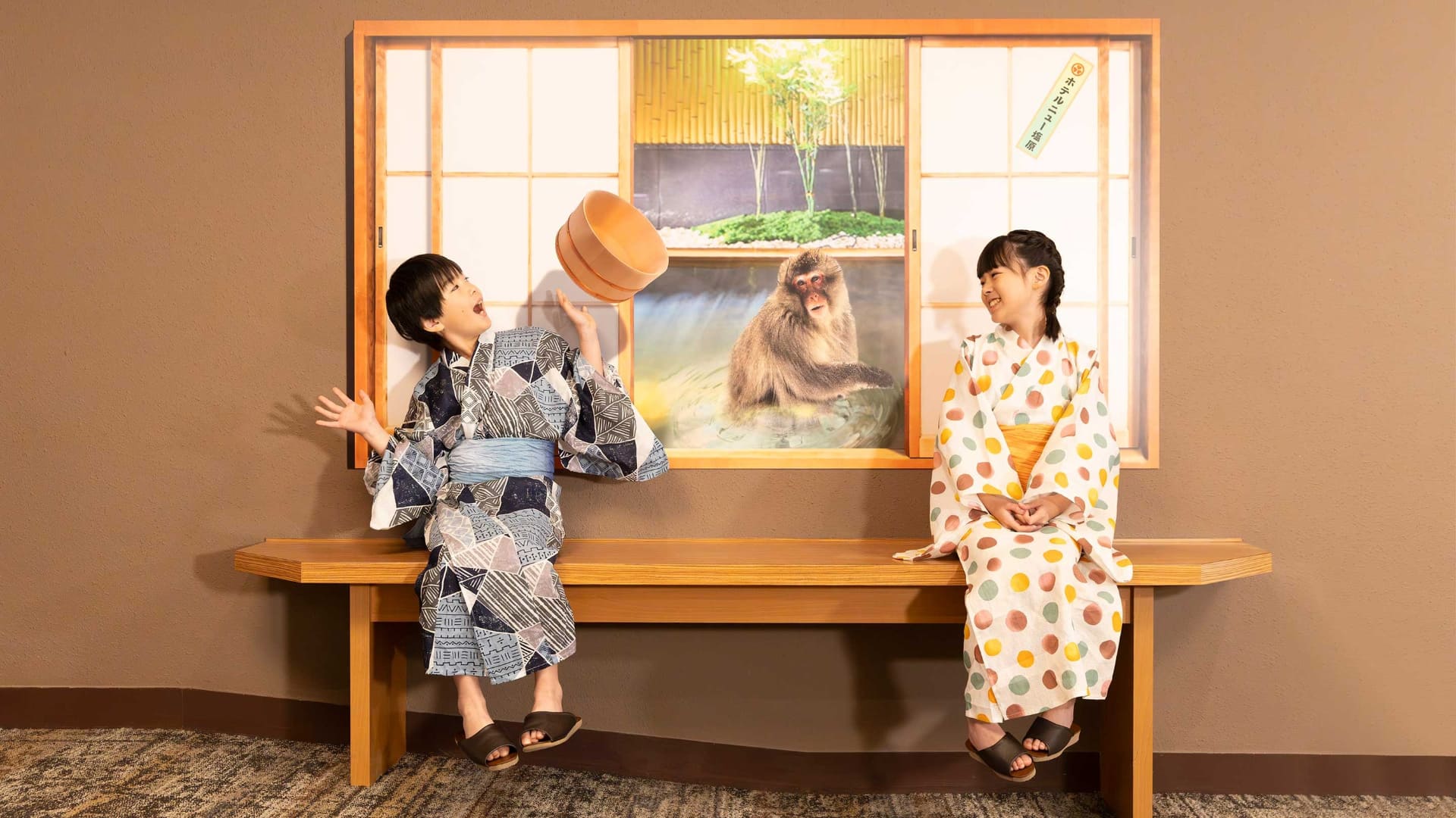 館内のトリックアート