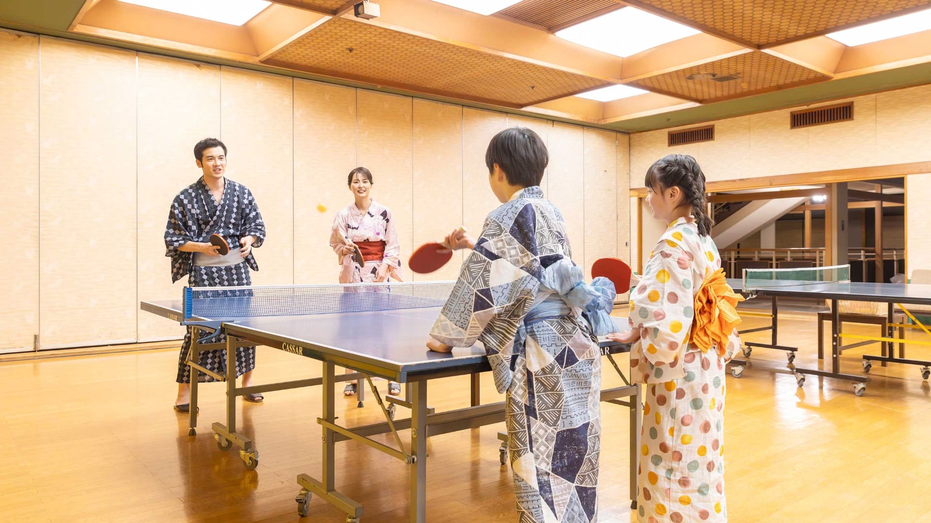 館内の卓球コーナー