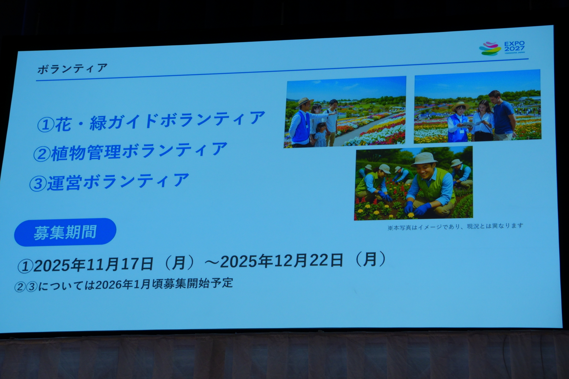 ボランティアの募集