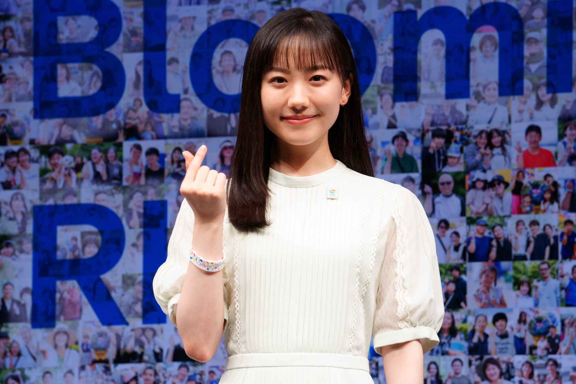 「ポスターをたくさんの方に見ていただいて、GREEN×EXPO2027にもっと関心を持っていただけるととても嬉しいです」と呼びかけた