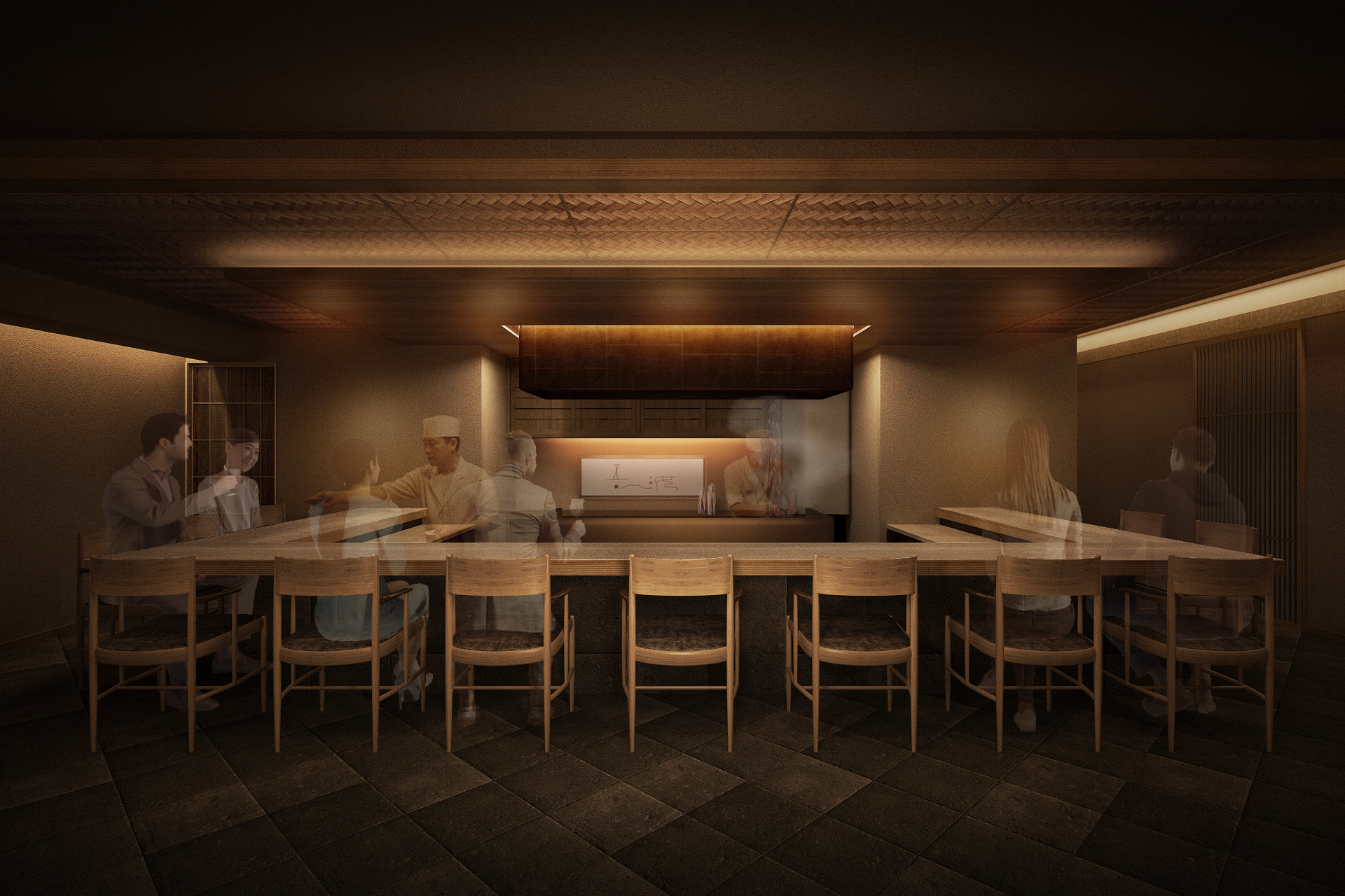 2階 割烹の内観