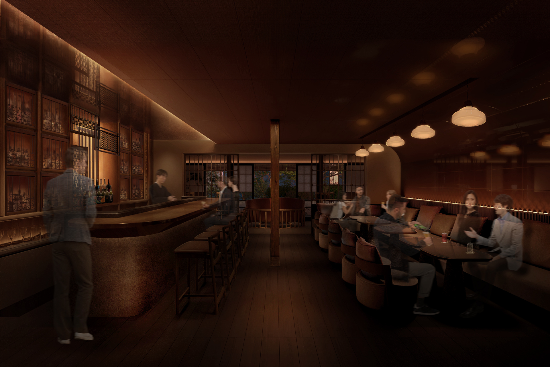 1階 バーの内観