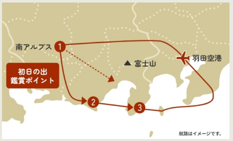 JAL 2026年初日の出フライト（羽田）
