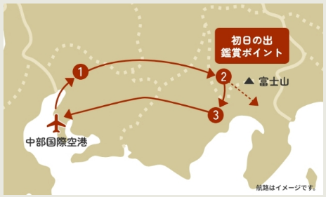 JAL 2026年初日の出フライト（セントレア）