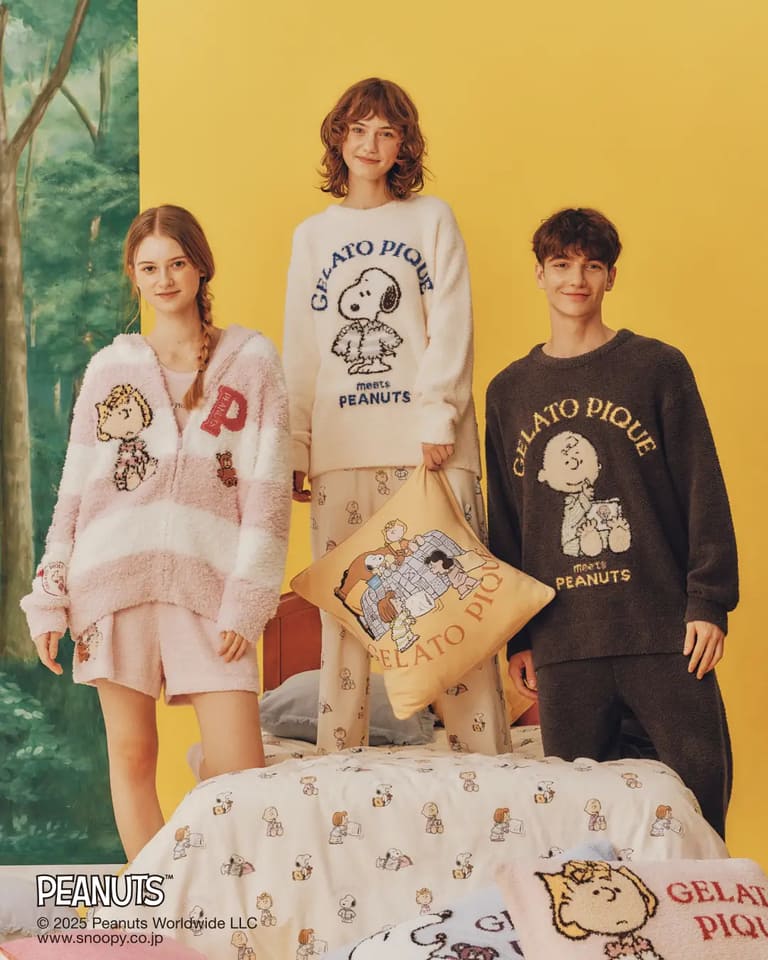 GELATO PIQUE meets PEANUTS」11月発売。スヌーピーたちのルームウェア