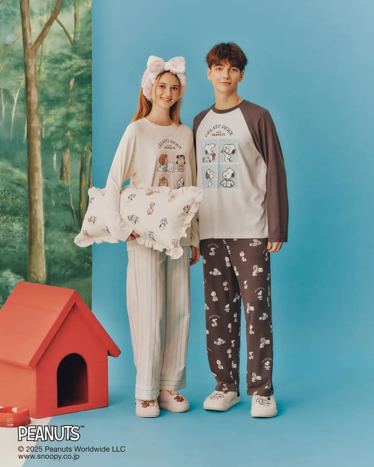 GELATO PIQUE meets PEANUTS」11月発売。スヌーピーたちのルームウェア