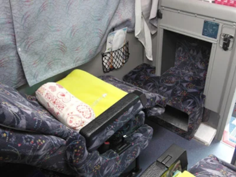 車内はキャノピー付き3列独立シートが基本