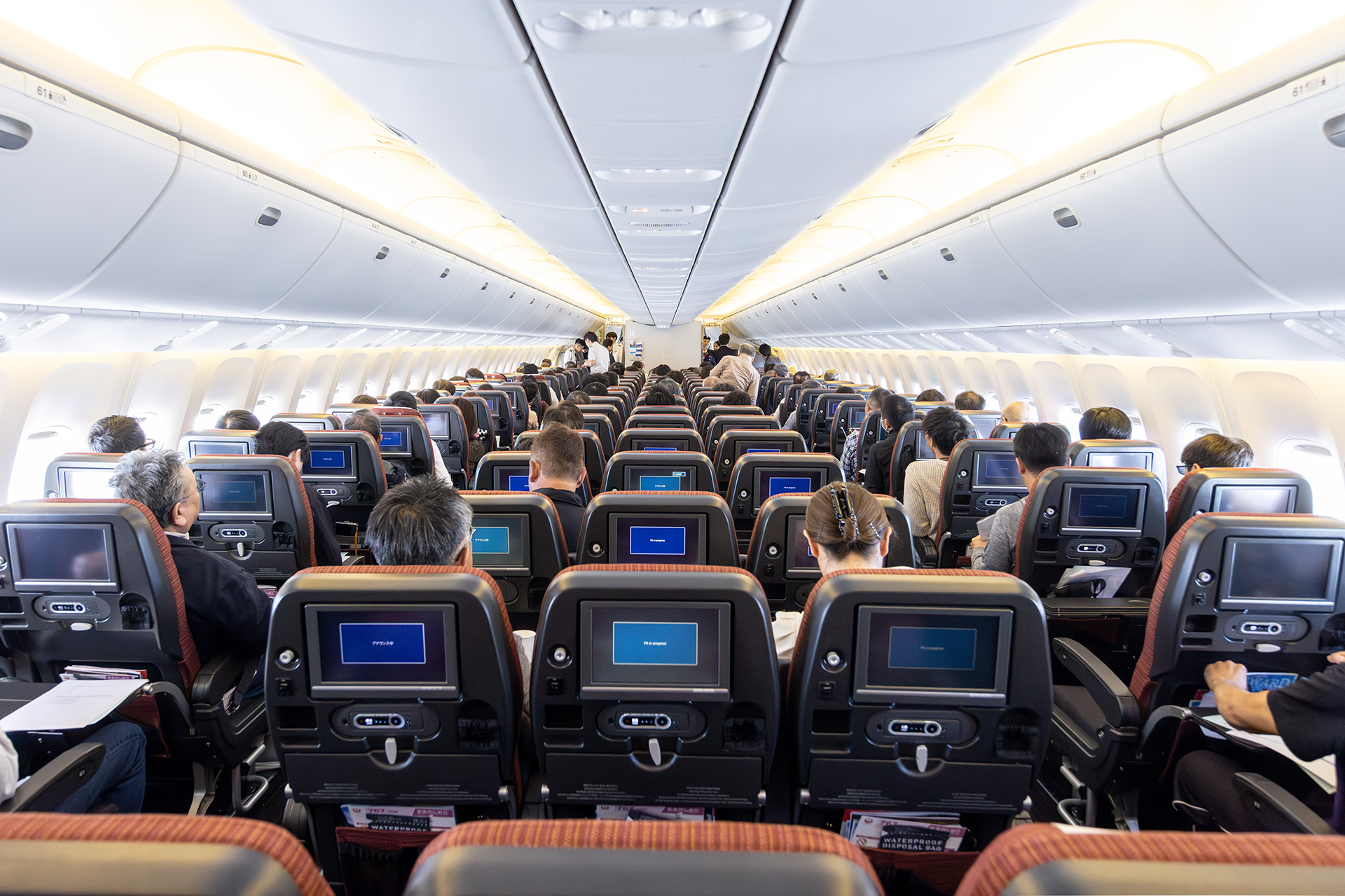 2-3-2の座席配置は767ならでは