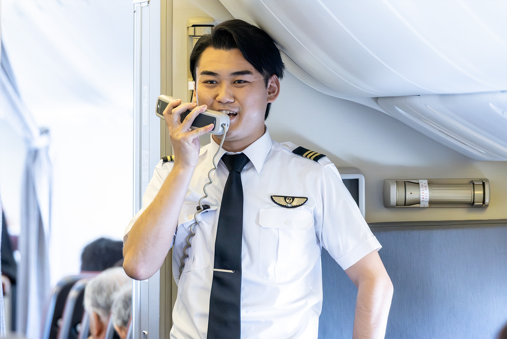 同じく767副操縦士 大岡龍佑氏