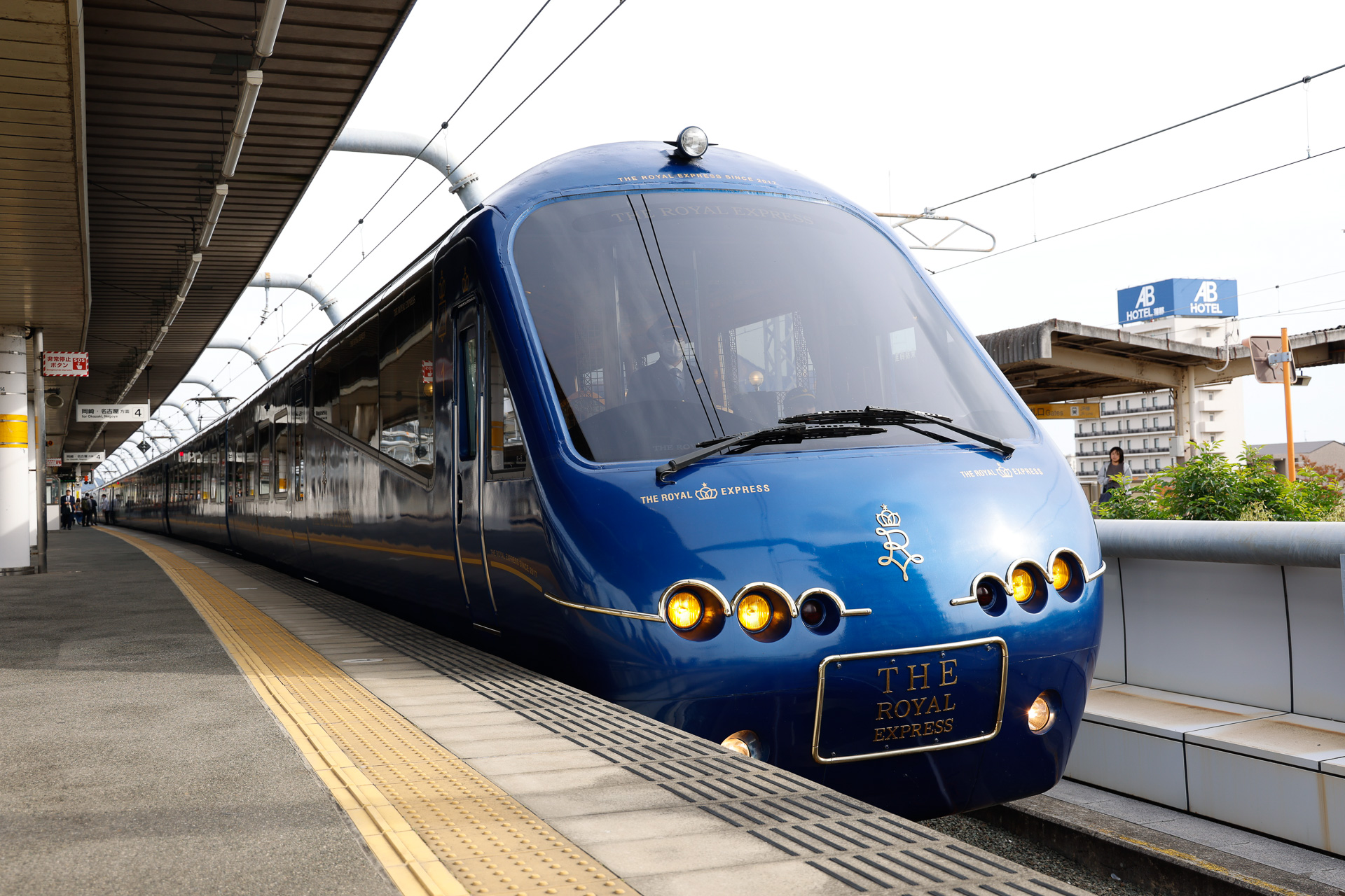 豊橋で折り返して、蒲郡駅に到着した試乗会列車