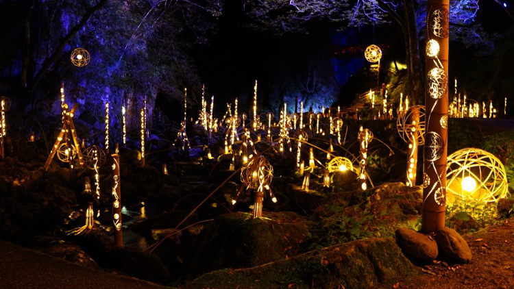 三重赤目 滝あかり（霊蛇滝付近）