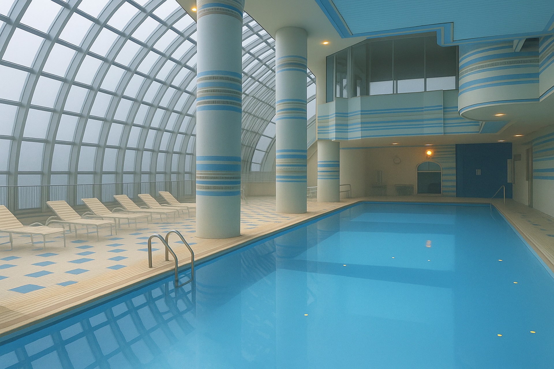 夏季限定の屋内プール