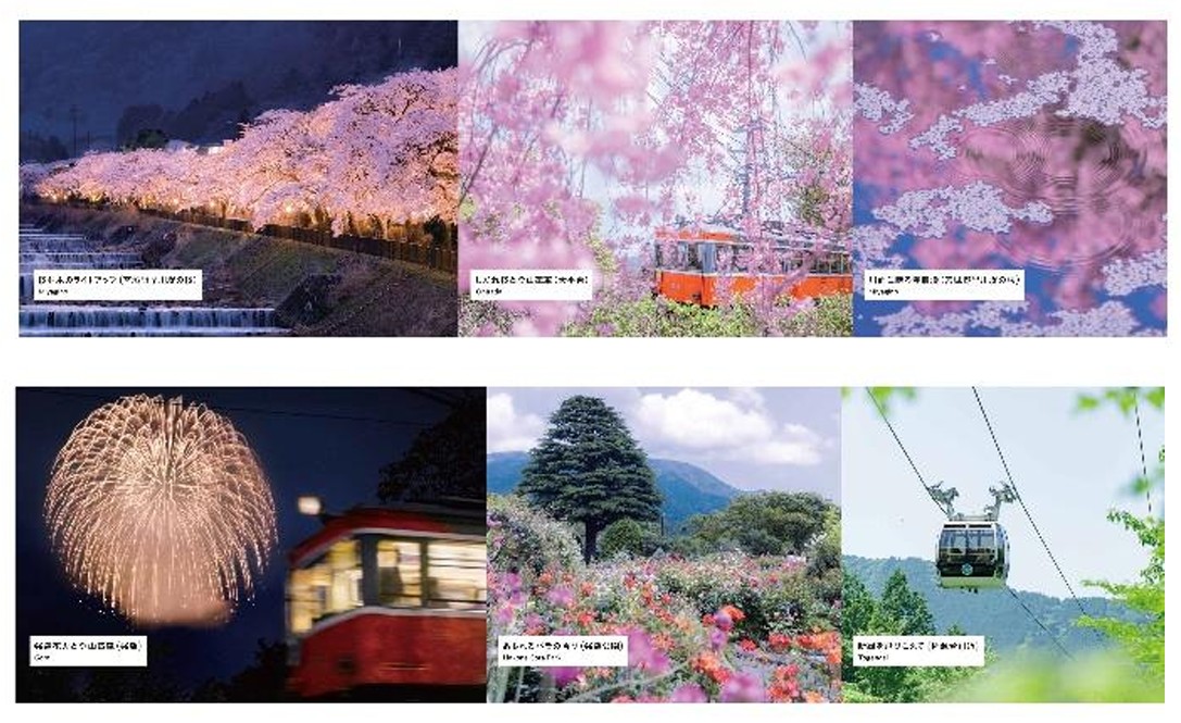 車内の「あかいでんしゃフォトギャラリー」イメージ