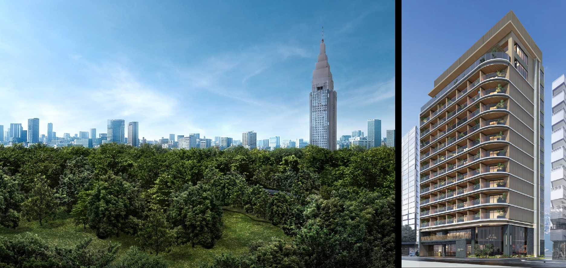 新宿御苑を望める位置に「ノーガホテル」がオープン