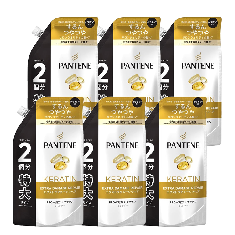 P＆G パンテーン エクストラ シャンプー 詰替え用 特大サイズ6個セット（3278円）
