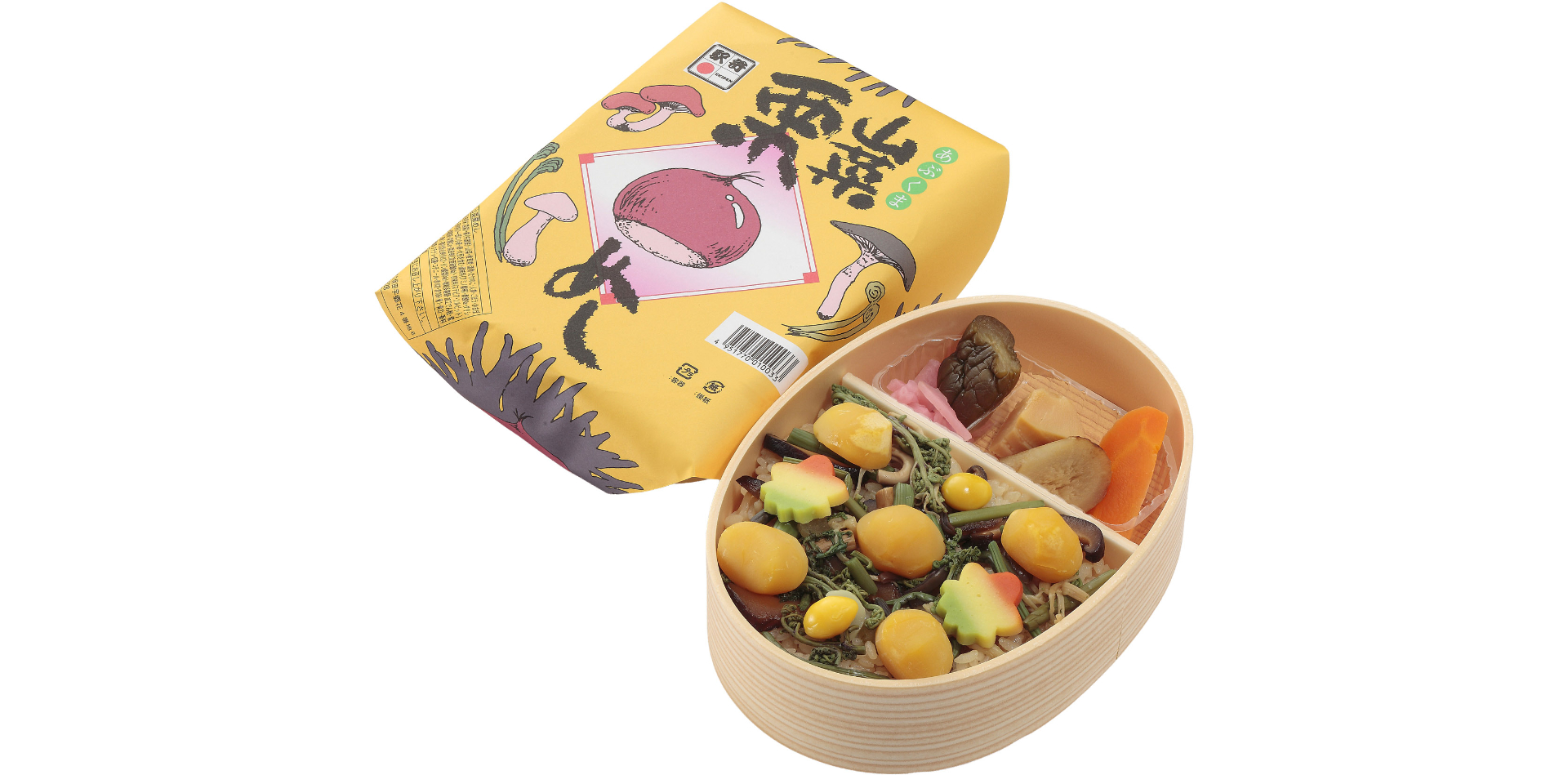 秋の味覚を堪能「あぶくま山菜栗めし」（900円）