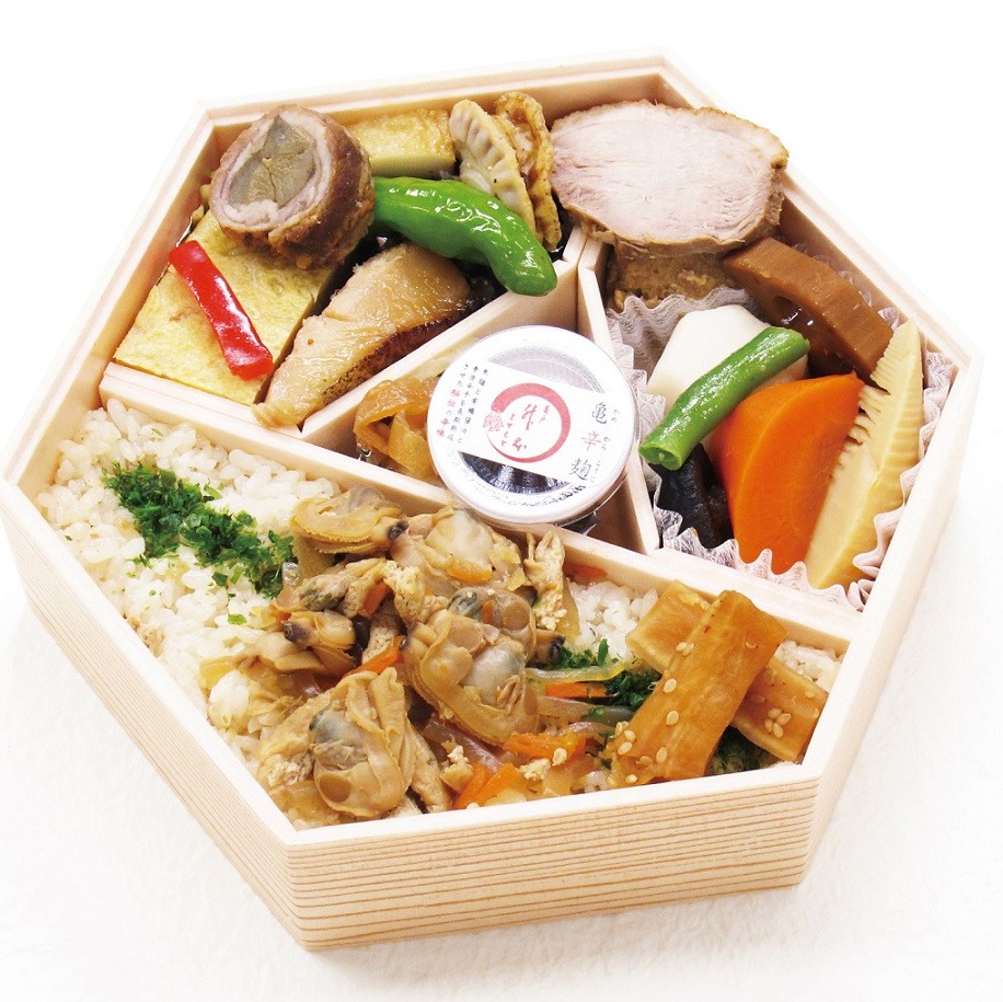 亀戸升本「すみだ川あさり飯弁当」（1458円）
