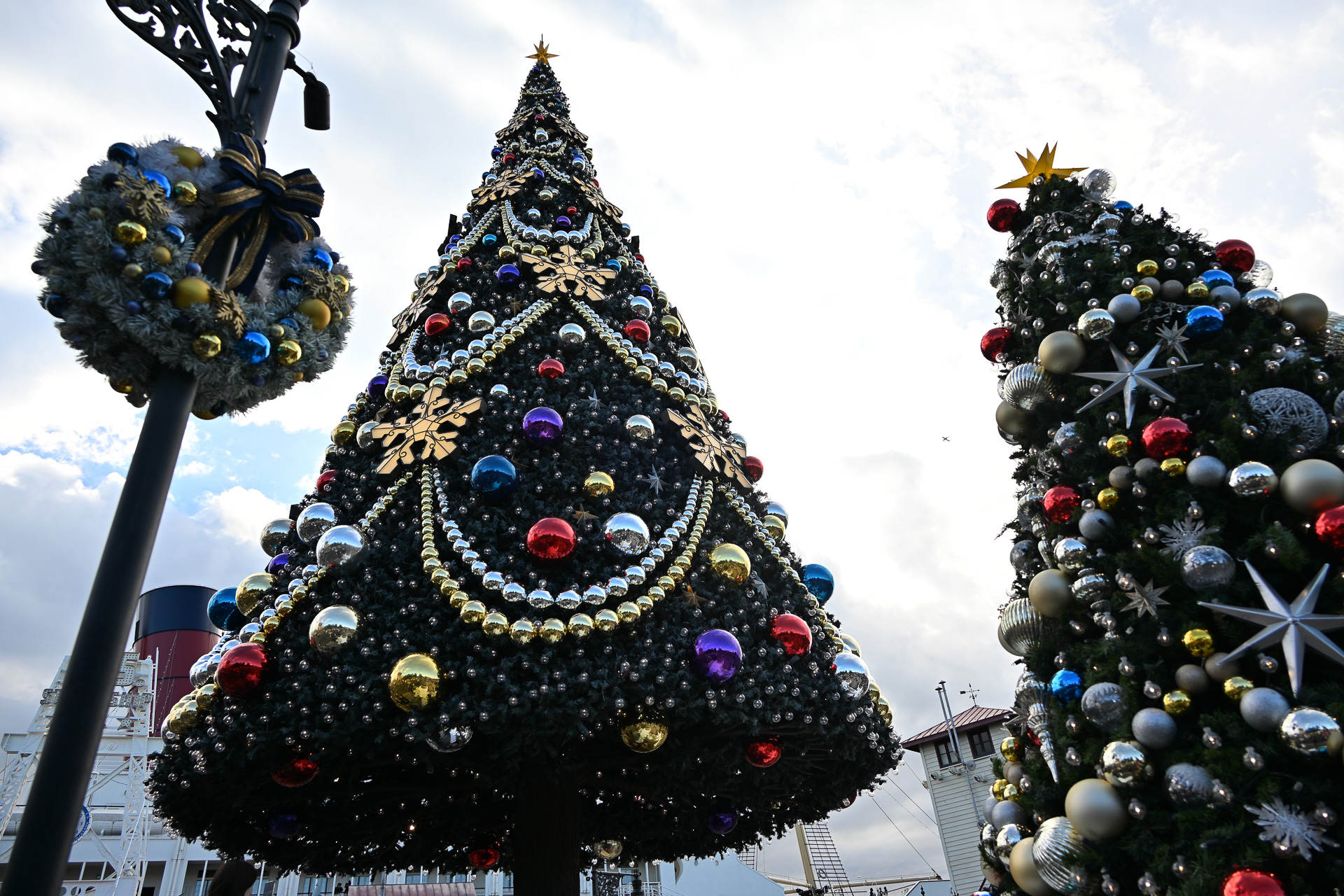 アメリカンウォーターフロントのクリスマスツリー