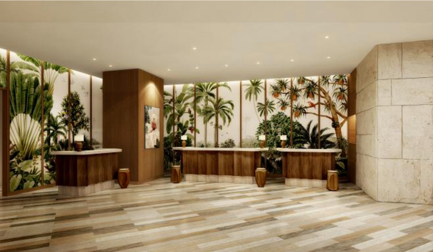 ロビー、フロントデスク