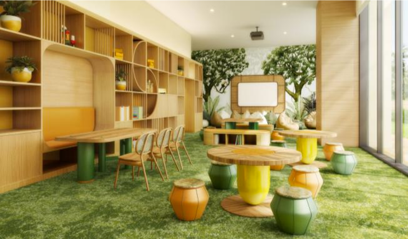 大人も楽しめる遊具やゲームを備えた「しまスプラウツ プレイゾーン」