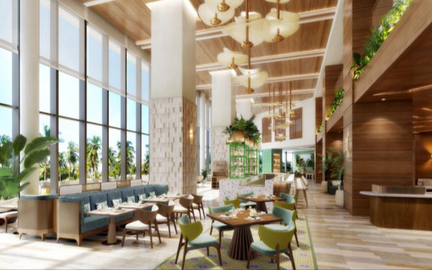 自然光の降り注ぐオールデイダイニング「ザ・マーサンズ・ビーチハウス」