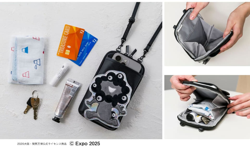 黒ミャクミャク」スマホポシェットが12月に発売！ 予約注文スタート