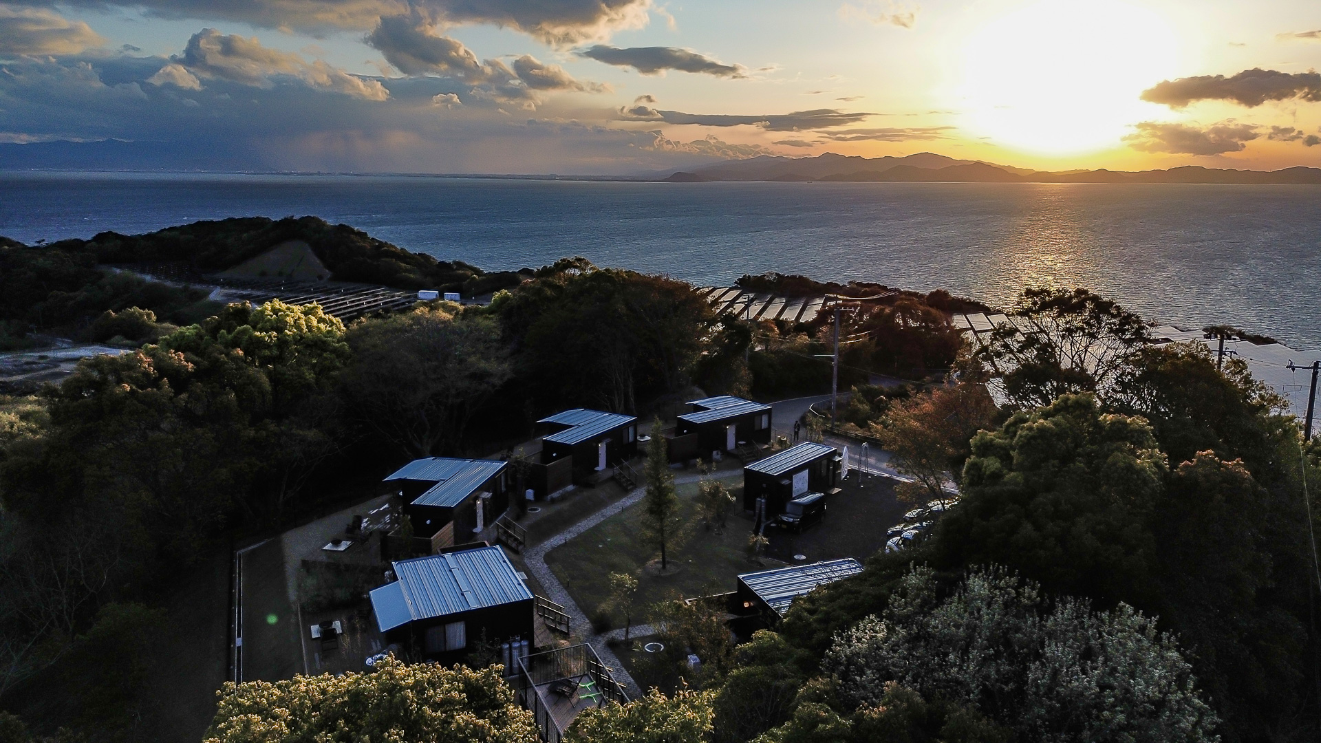 HUGGING NATURE HOUSE上空からの様子