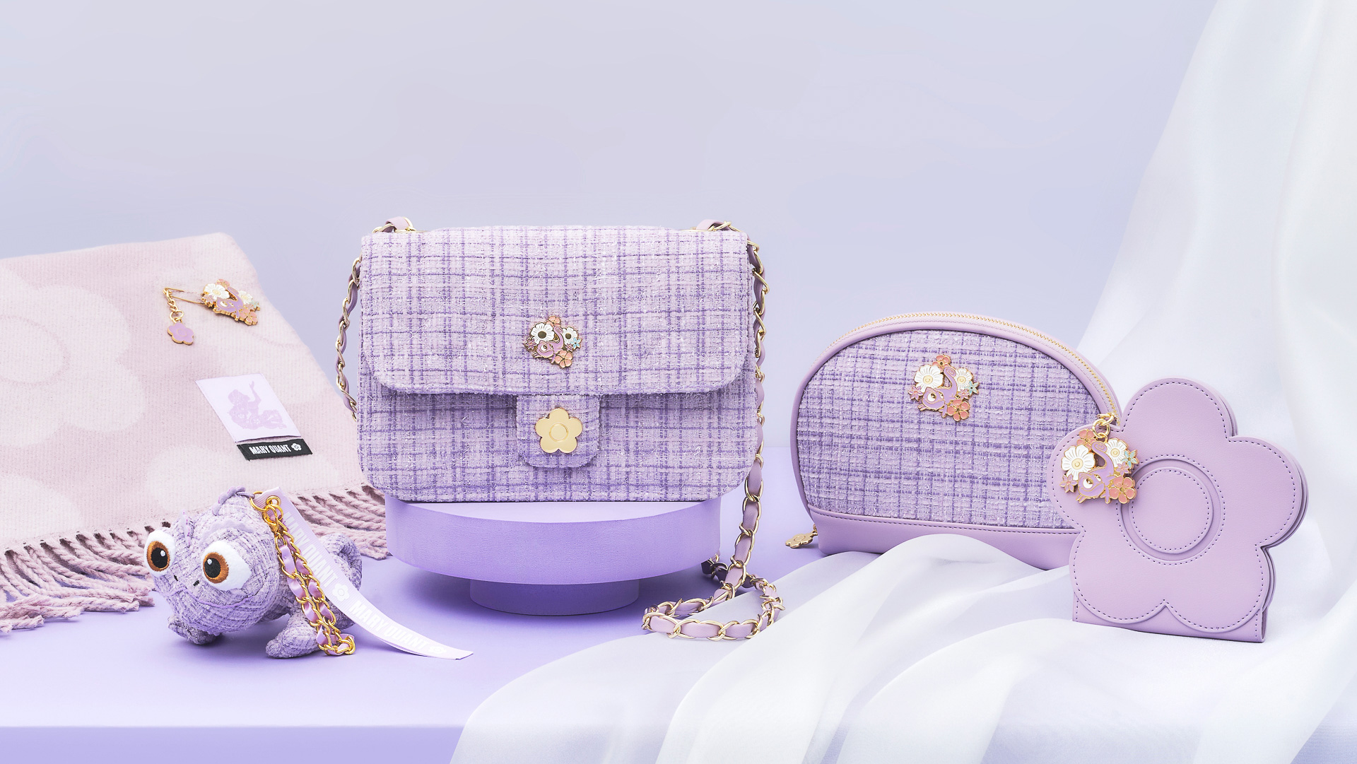 ディズニーストアとMARY QUANTの共同企画アイテム新作は、公開15周年「塔の上のラプンツェル」デザイン