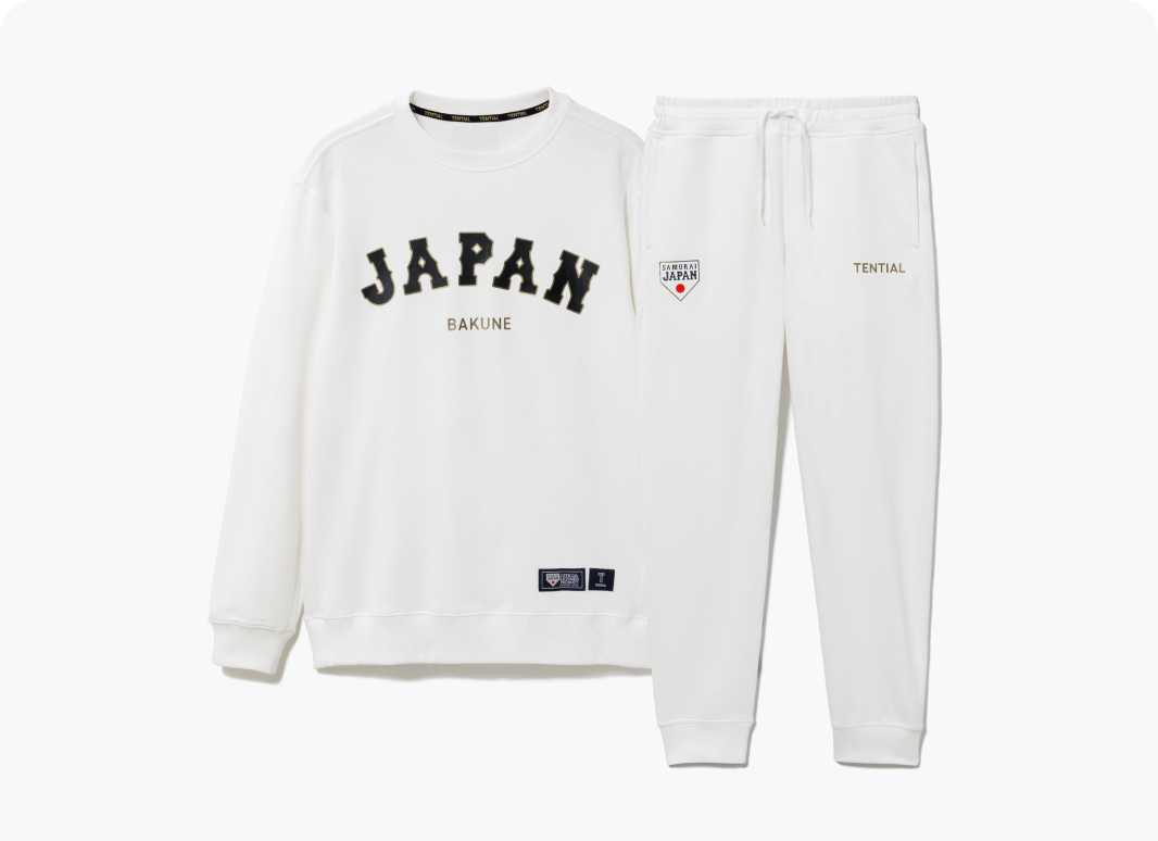 BAKUNE スウェット 侍ジャパンコラボ 上下セット（長袖クルーネックシャツ・ロングパンツ）