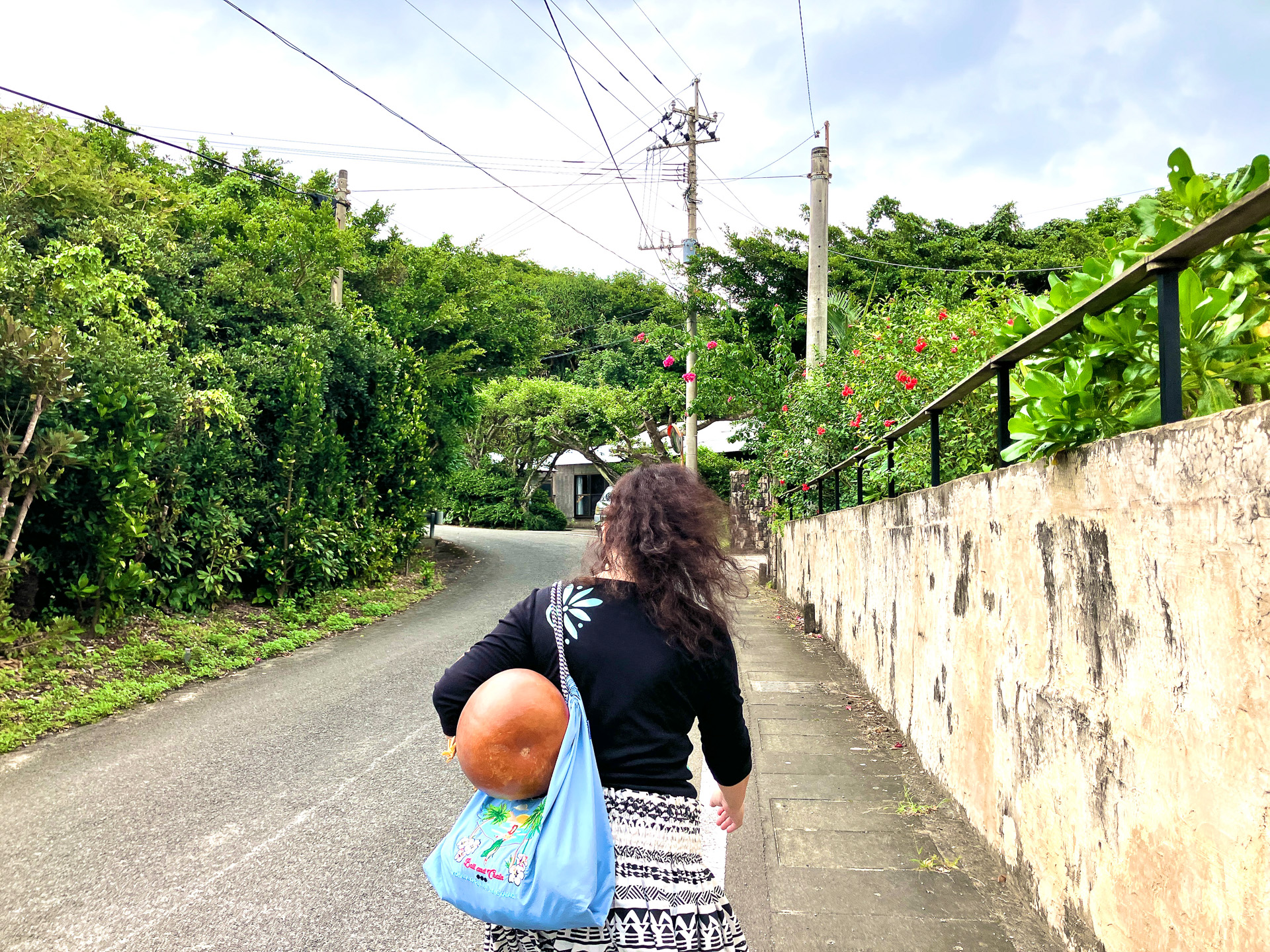浜辺へ向かう道中