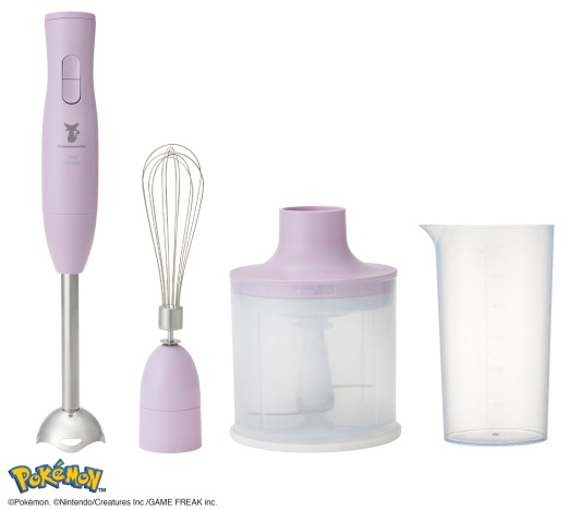 「イーブイフレンズ マルチスティックブレンダー2」（8250円）。ブレンダー（つぶす・混ぜる）、チョッパー（刻む・砕く）、ホイッパー（泡立てる）、2段階速度調節の機能が備わる