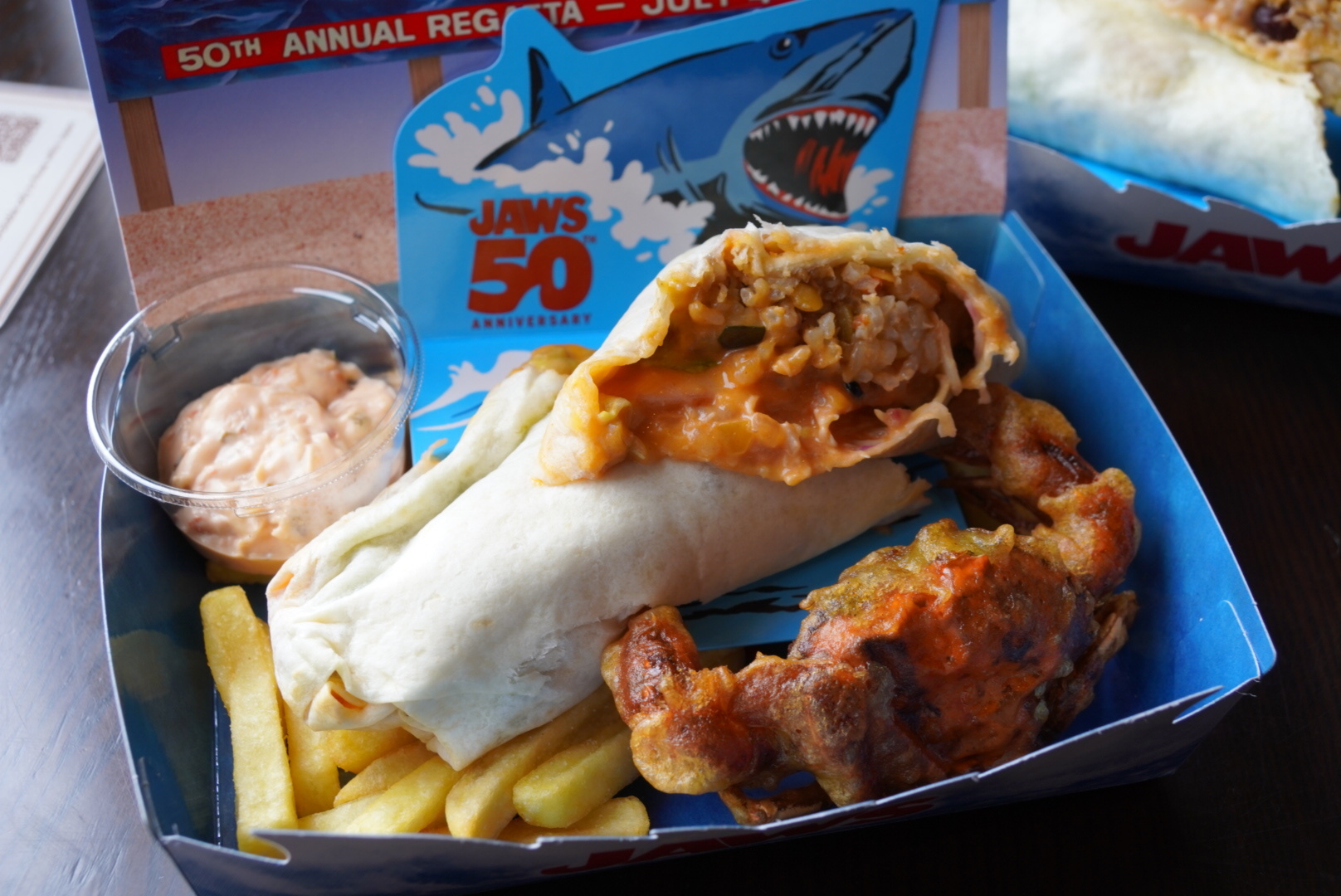 Spicy Shrimp Burrito Set (2600 JPY)