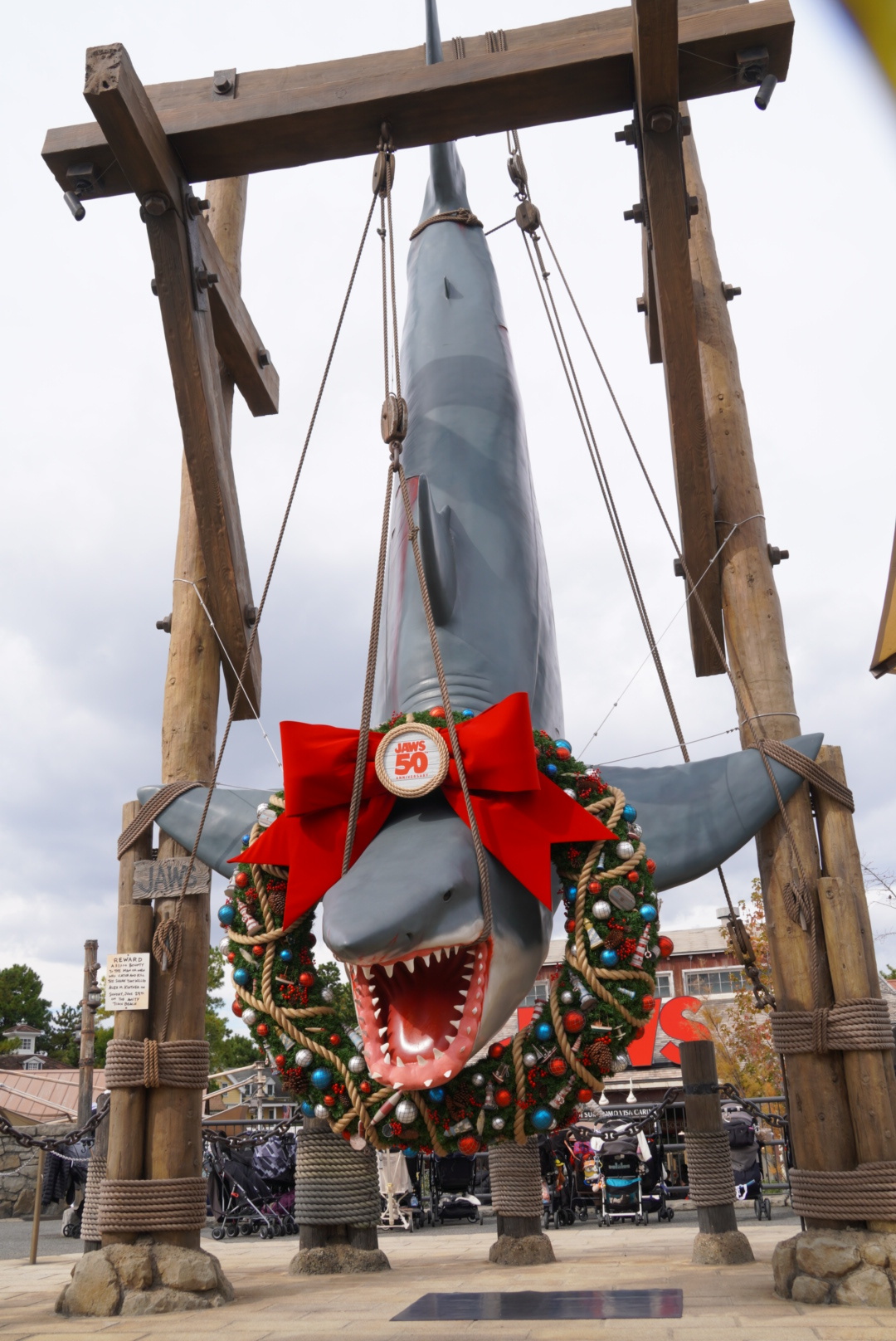 The "Hanging Shark," the symbol of the JAWS area
