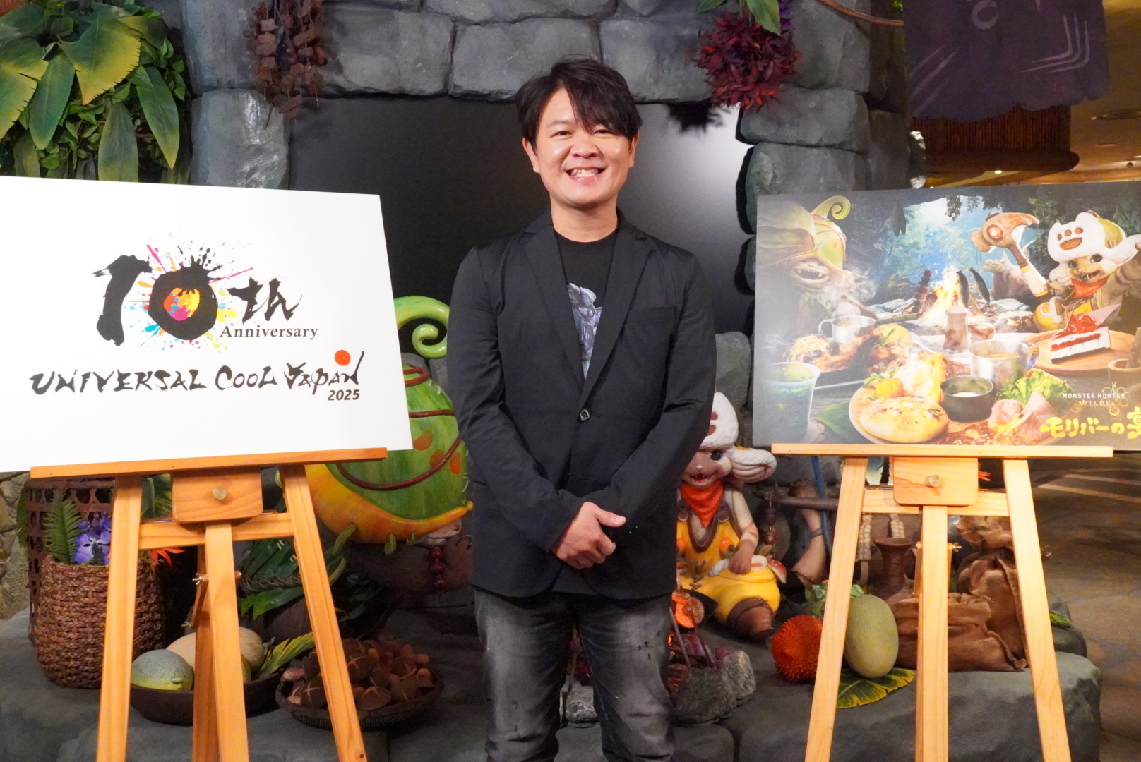 イベント前日の報道公開には、株式会社カプコン 取締役専務執行役員 「モンスターハンター」シリーズ プロデューサーの辻本良三氏が登場