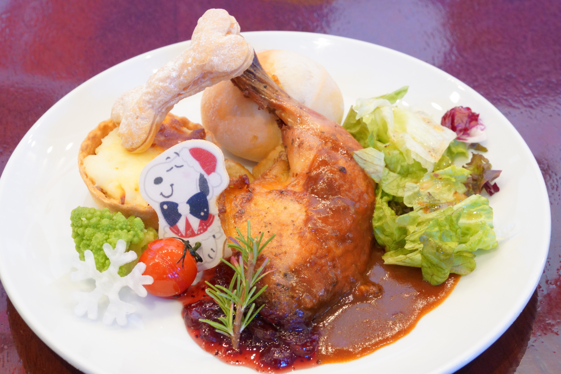'Roast Chicken ~Demi-Glace & Berry Sauce~' (¥2400)