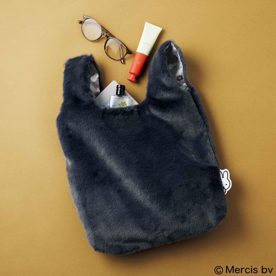 リンネル2月号、付録は「ミッフィー」がひょっこりのぞくファーバッグ