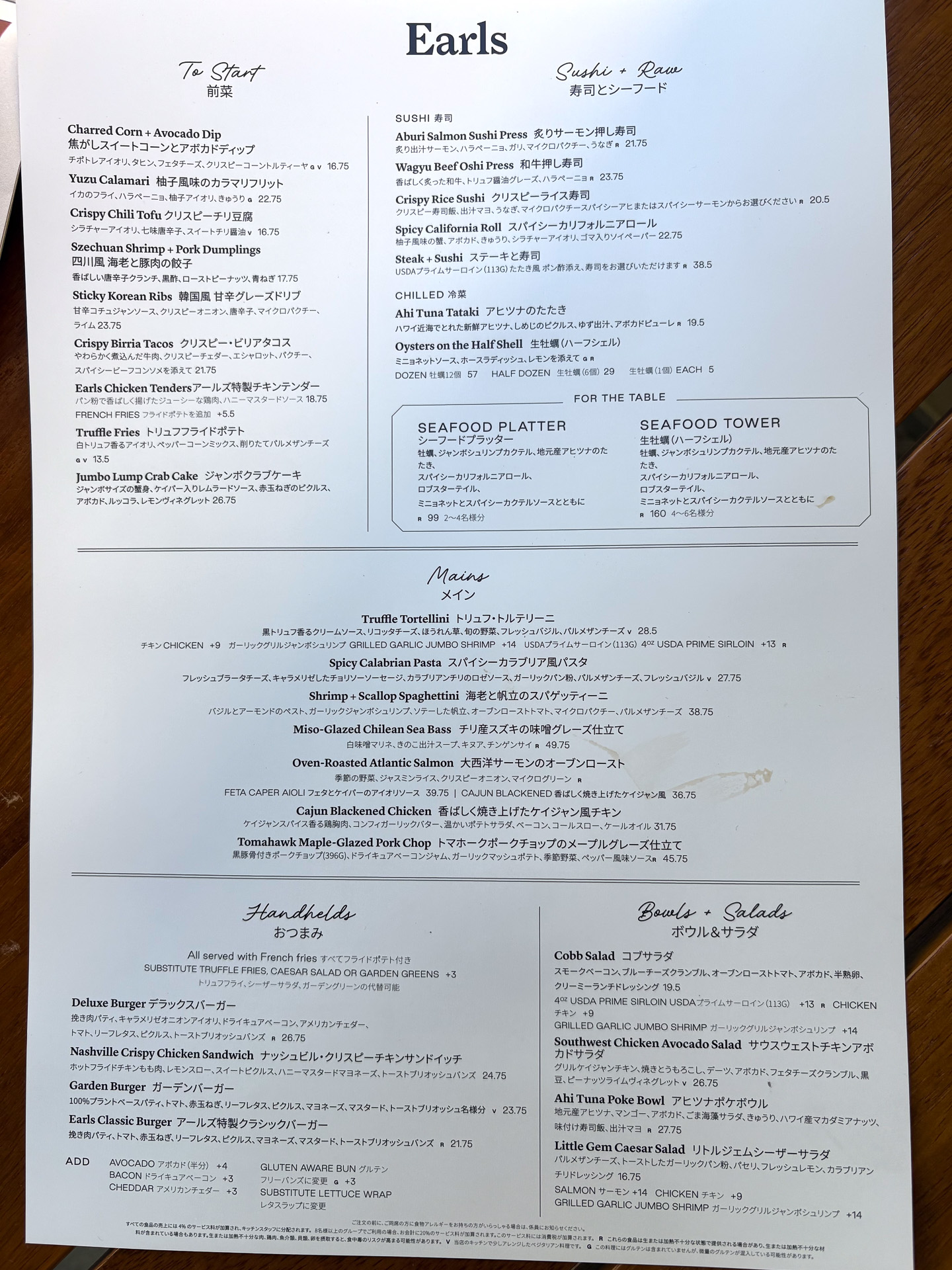 「日本語メニューもありますよ！」と渡してくれた。Mahalo!