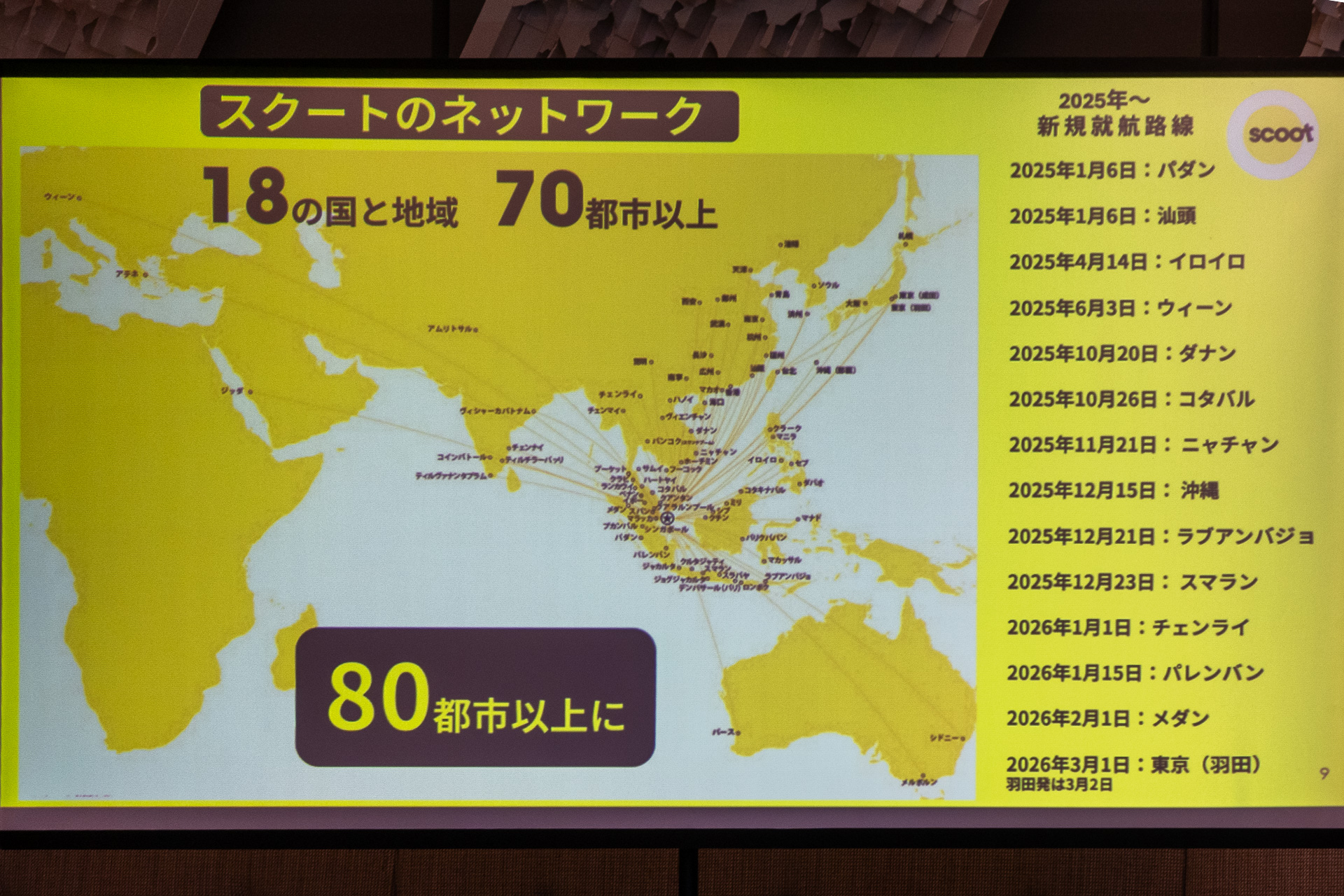 スクートのネットワークは80都市以上へ拡大中