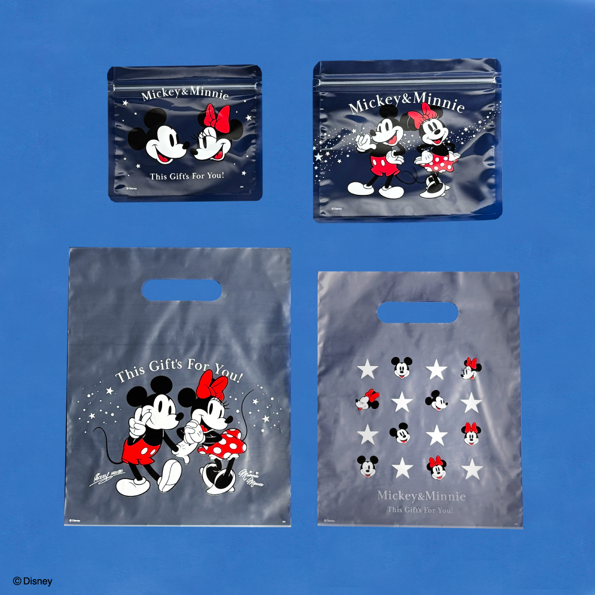 「ジッパーバッグS 4P/M 3P」「ハンドルバッグS 4P/M 3P」（各110円）