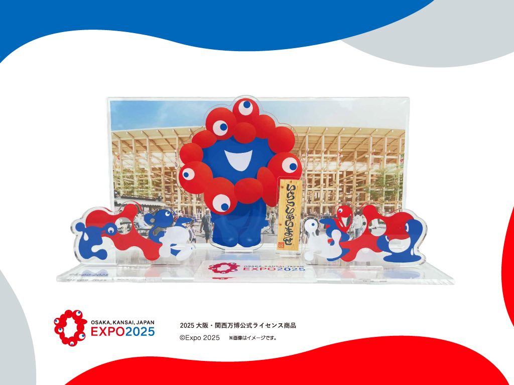 「ミャクミャクモニュメント『いらっしゃい』アクリルスタンドジオラマ」発売