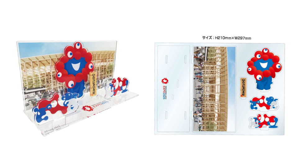 東ゲートのミャクミャクモニュメントがモチーフ！ 「いらっしゃいませ