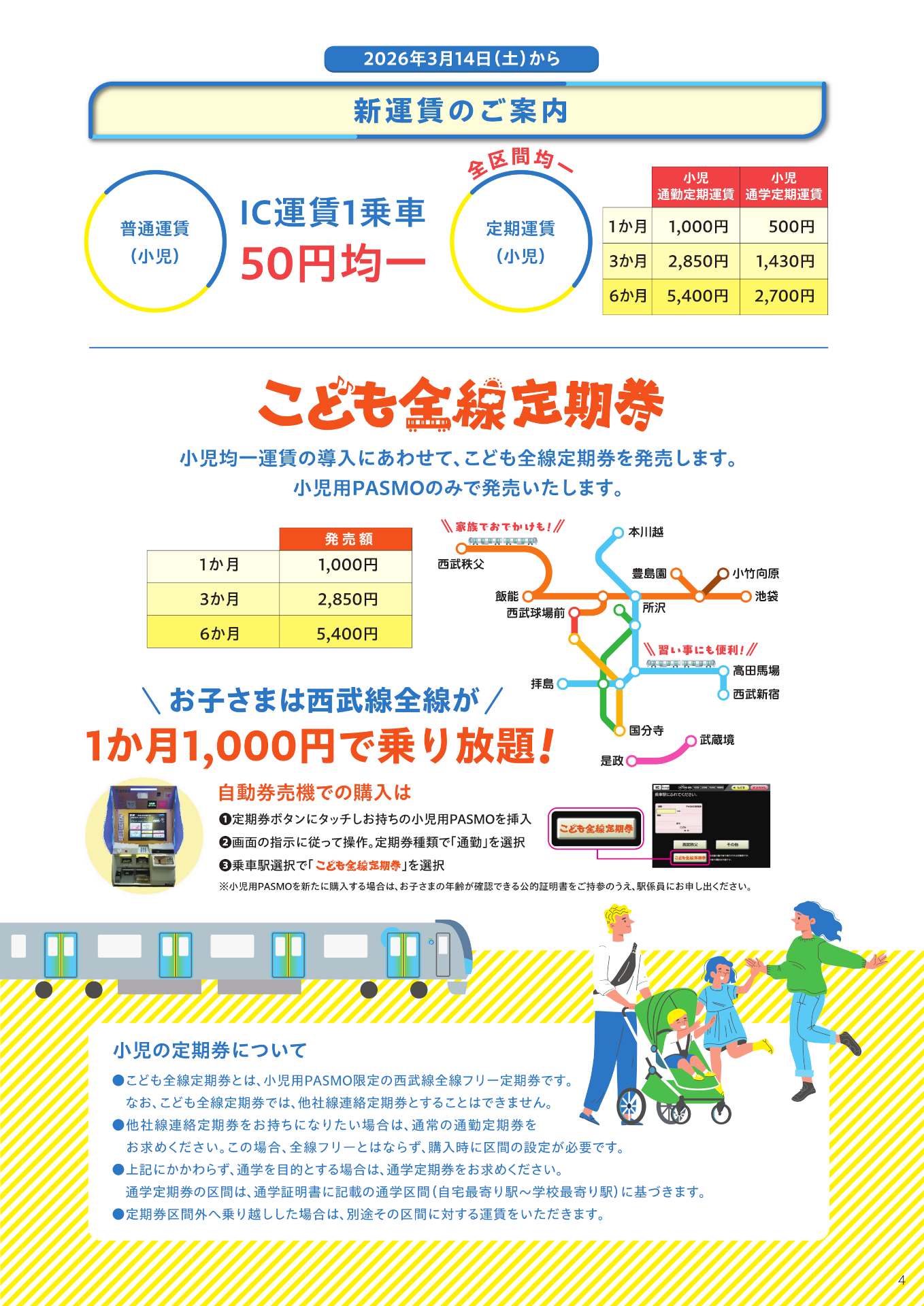 小児新運賃の詳細