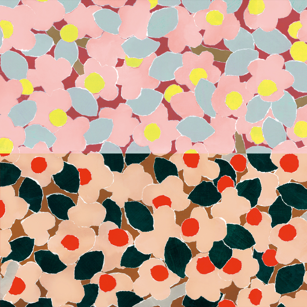 「daily trip 日々の旅」（コットンブルー、チェリー）