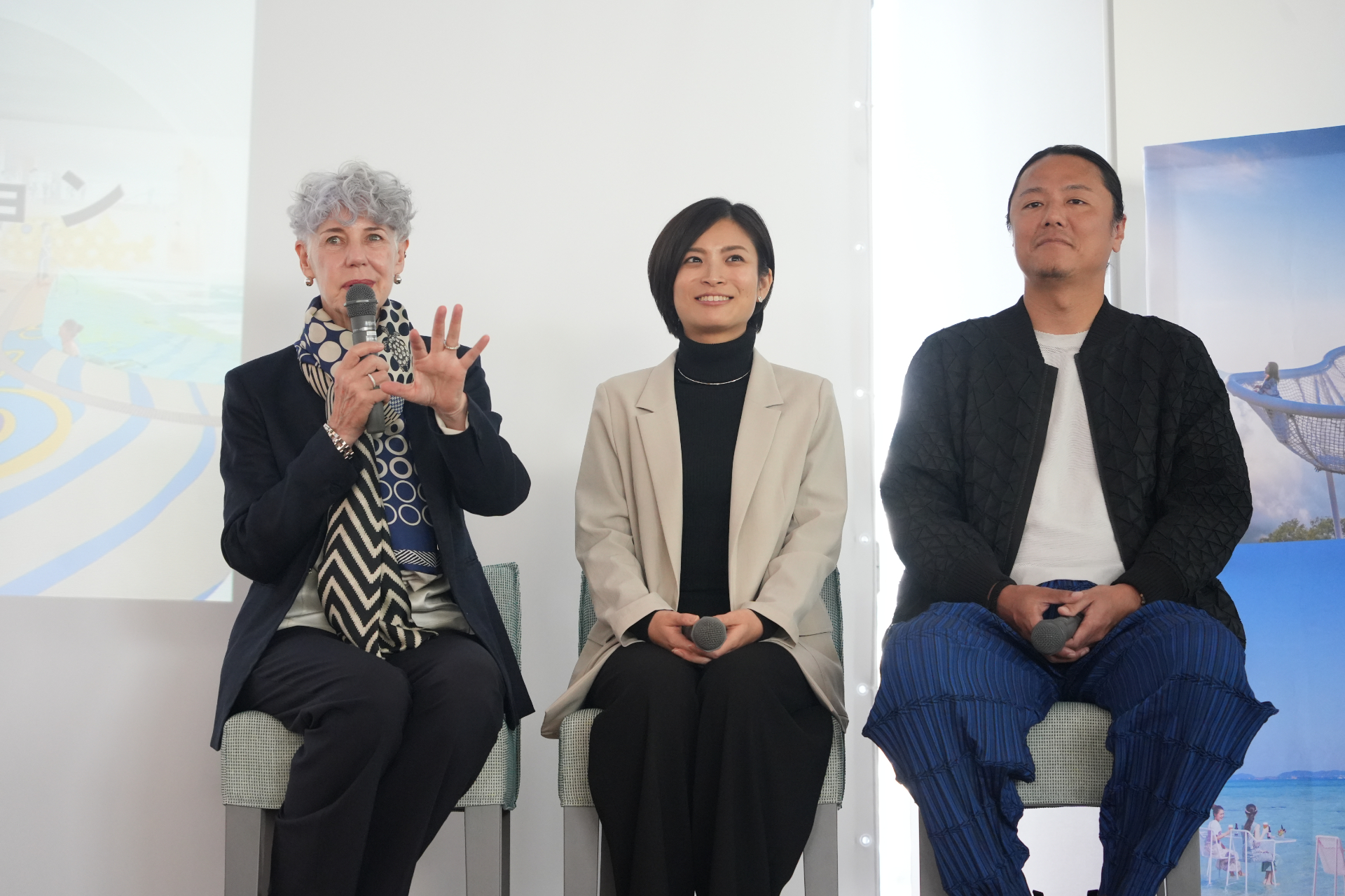 クライン ダイサム アーキテクツのアストリッド・クライン氏と福岡有紀氏、日本設計の塚川譲氏